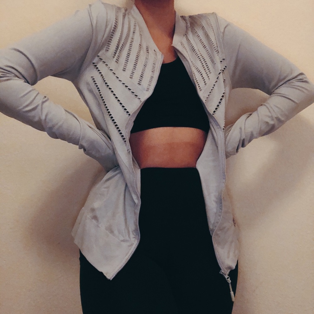 Blue-Silver Athletic Running Jacket Lulus